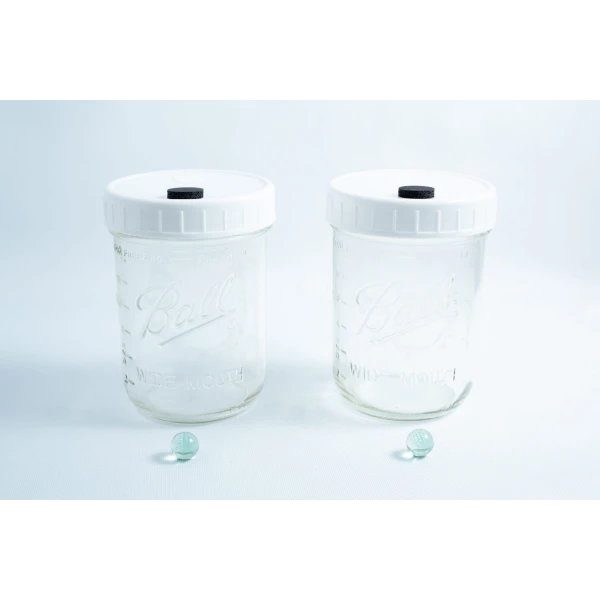 472 ml Ball Jars with injection port and Air Filter along with Marbles